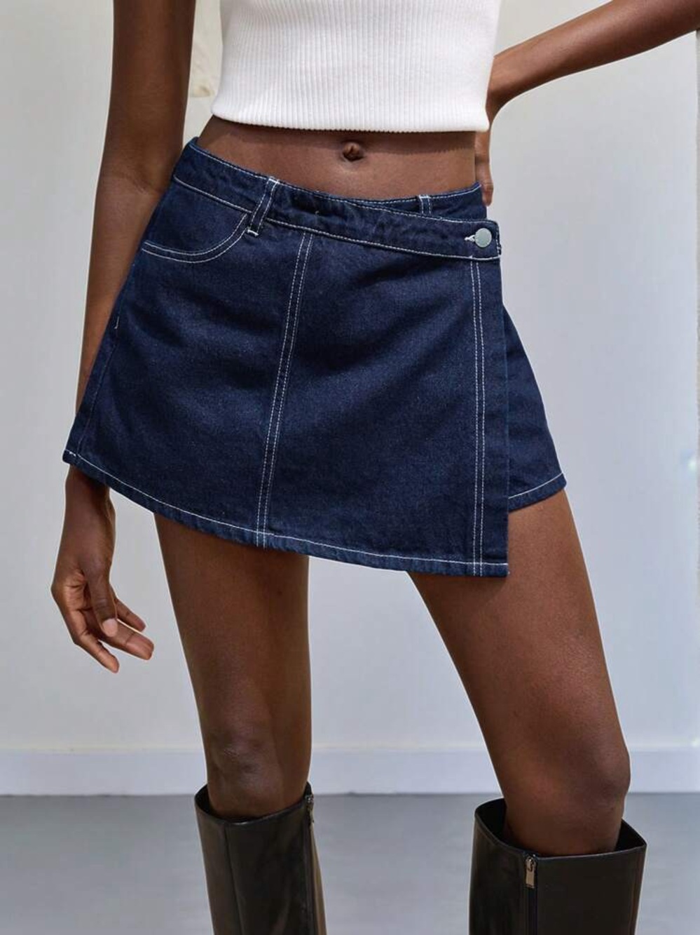Zara Dark Denim Skort